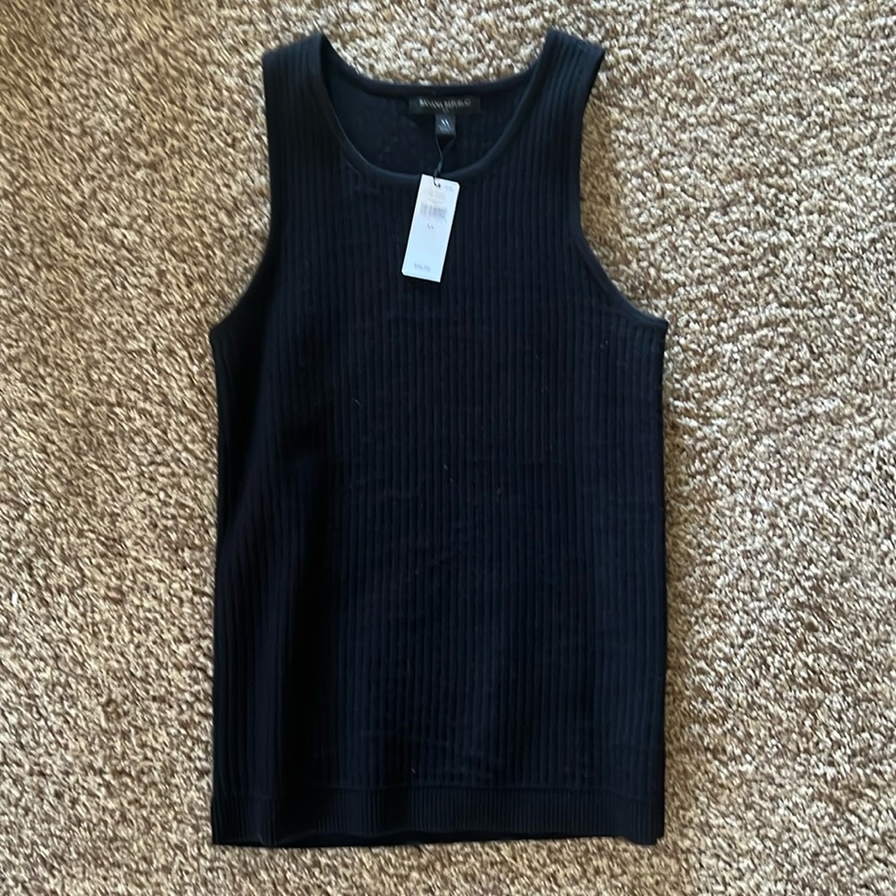 Banana Republic Factory black rib sweater tank top